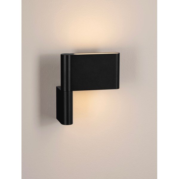 Matt fekete alumínium LED fali lámpa hajlítható szerkezettel Flusso – Nova Luce-image-2