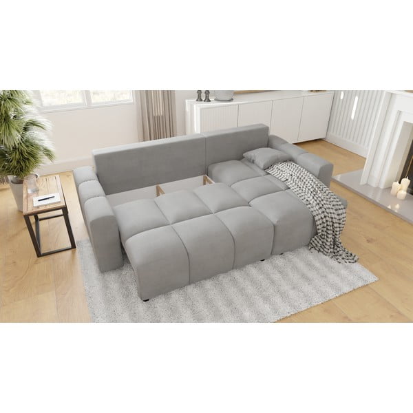 Világosszürke sarokkanapé (variálható) Luki – Ropez-image-4