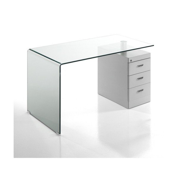 Íróasztal üveg asztallappal 65x125 cm Bow – Tomasucci-image-3