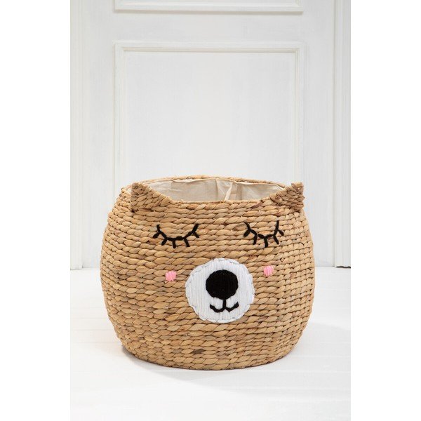 Natúr színű vízijácint játéktároló kosár ø 49x40 cm Lidi Cat Face – Premier Housewares-image-2