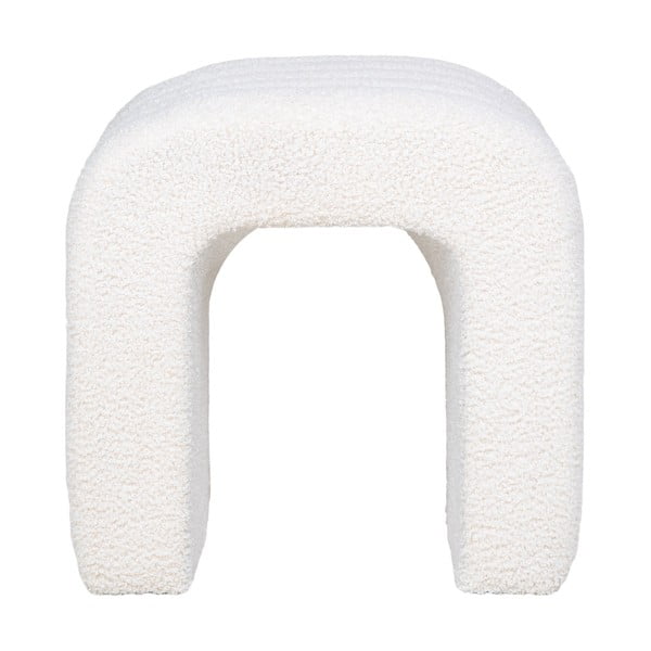 Fehér buklé puff Colma – House Nordic-image-1