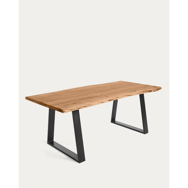 Étkezőasztal akácfa asztallappal 100x220 cm Alaia – Kave Home-image-4