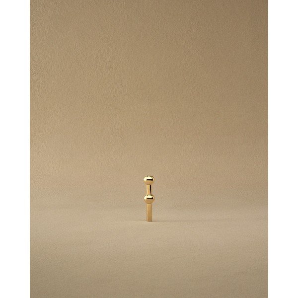 Sárgaréz színű fém váza (magasság 10 cm) Nagel – STOFF Nagel-image-4
