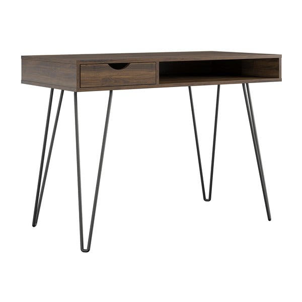 Íróasztal diófa dekorral 49x104 cm Concord – Novogratz