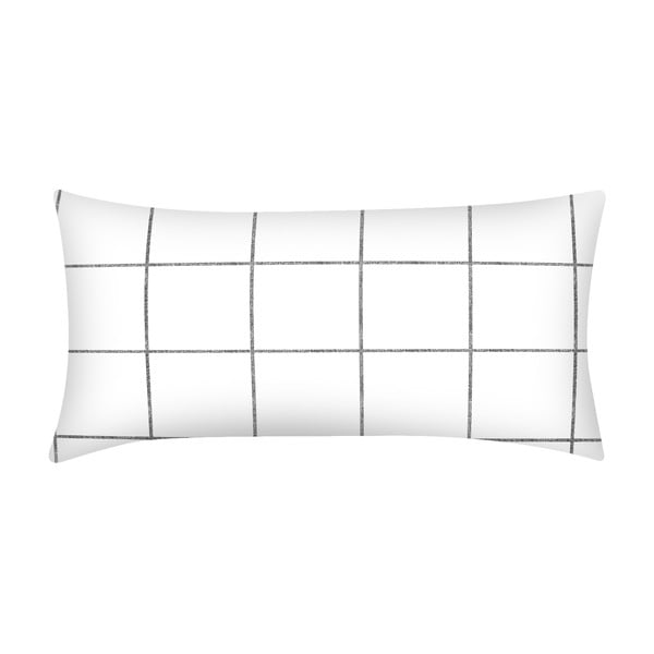 Fehér pamut-perkál díszpárnahuzat, 40 x 80 cm - Westwing Collection