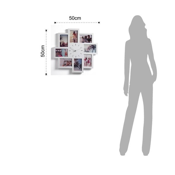 Olly fali képkeret 8 fényképhez, órával - Tomasucci-image-3