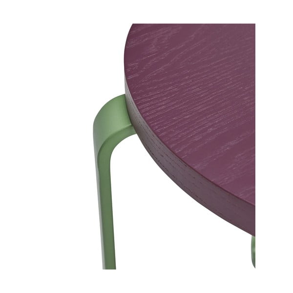Zöld és lila kőrisfa lábtartó Smile - Hübsch-image-2