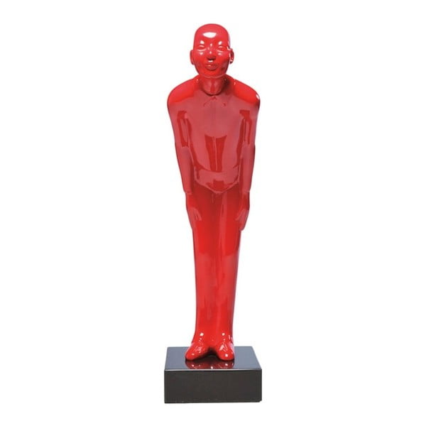 Welcome piros dekorációs szobor márvány talpazaton, 20 x 13 cm - Kare Design