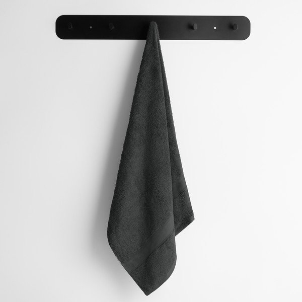 Bamby Charcoal sötétszürke fürdőlepedő, 70 x 140 cm - DecoKing-image-2