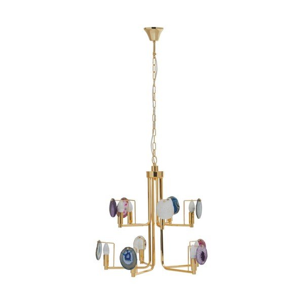 Aranyszínű fém függőlámpa Glamour – Premier Housewares