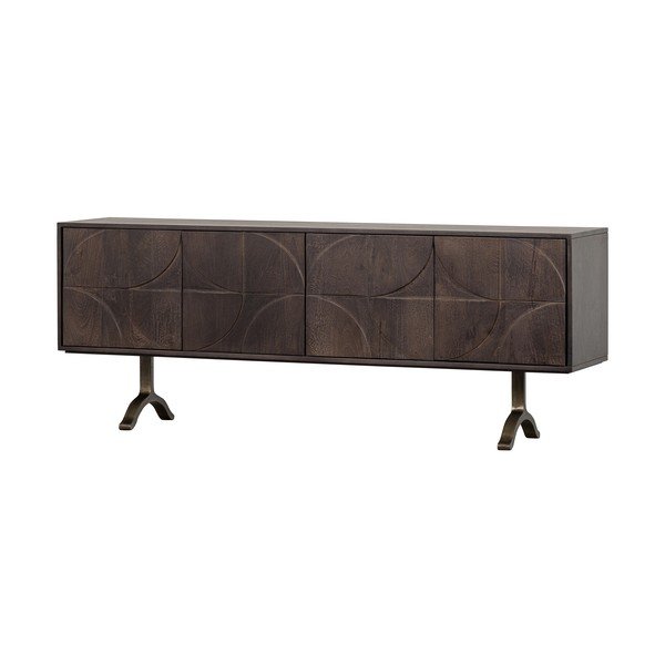 Sötétbarna mangófa TV-állvány 180x70x40 cm Draw – WOOOD-image-3