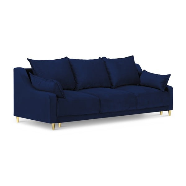 Pansy kék kinyitható kanapé tárolóhellyel, 215 cm - Mazzini Sofas