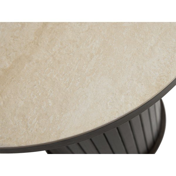 Kerek tárolóasztal kerámia asztallappal ø 50 cm Enna – Unique Furniture-image-1