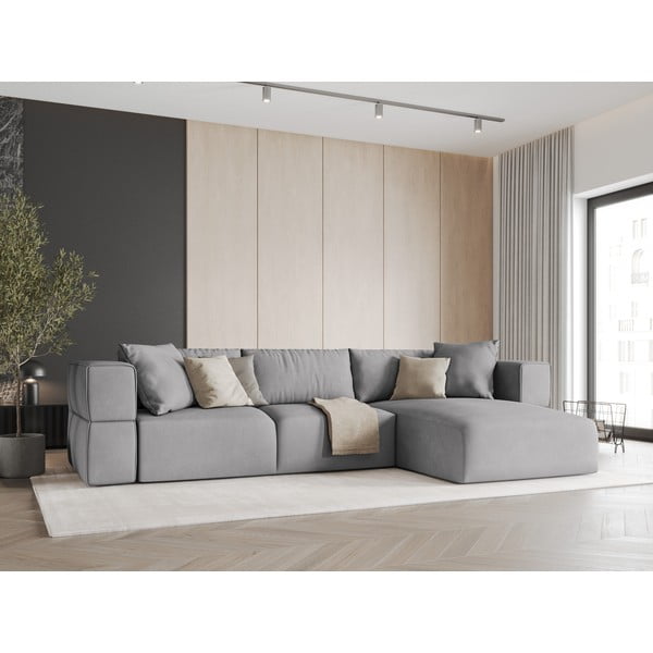 Világosszürke sarokkanapé (jobb oldali) Esther – Milo Casa-image-1