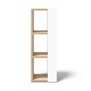Fehér könyvespolc tölgyfa dekorral 40x114 cm Ella - TemaHome