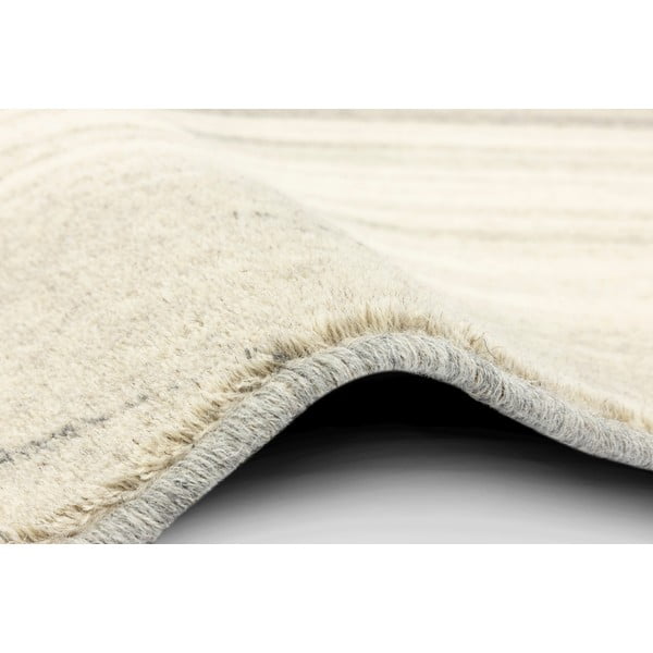Krémszínű gyapjú szőnyeg 133x180 cm Haze – Agnella-image-2