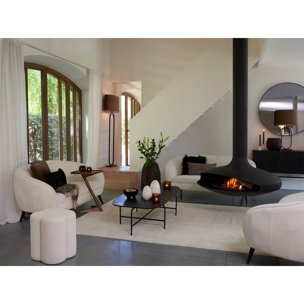 Krémszínű buklé puff Nalani – Light & Living-image-1