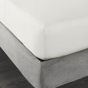 Elefántcsont színű gumis pamut-szatén lepedő 90x190 cm Cotton Sateen – Bianca
