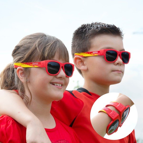 Sunfold Kids Mondial Spain piros összecsukható gyerek napszemüveg - InnovaGoods-image-1