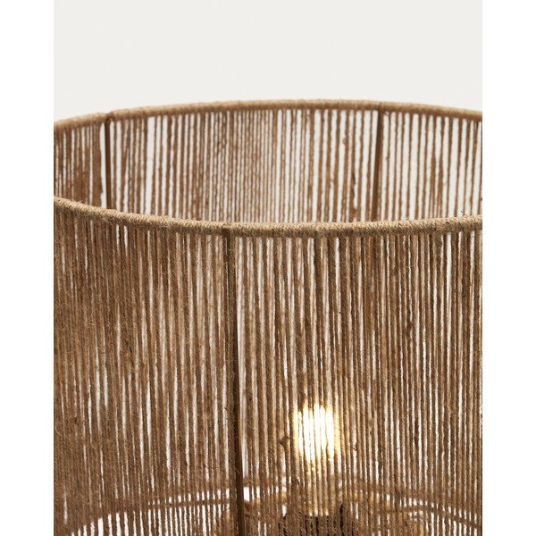 Natúr színű asztali lámpa juta búrával (magasság 54 cm) Pontos – Kave Home-image-3