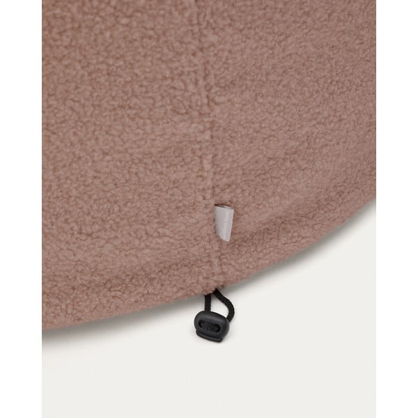 Világos rózsaszín buklé puff Kaeli – Kave Home-image-3