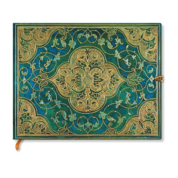 Turquoise Chronicles keménytáblás sima jegyzetfüzet, 18 x 23 cm - Paperblanks