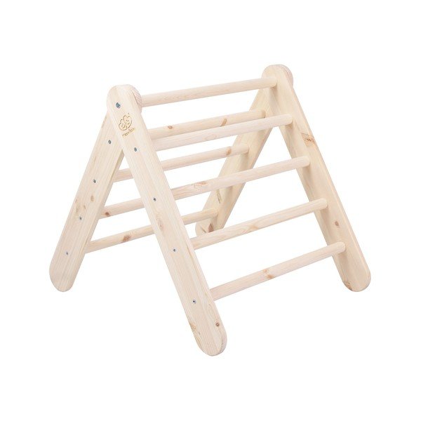 Natúr színű borovi fenyő pikler háromszög 60x60x60 cm Montessori – Meowbaby