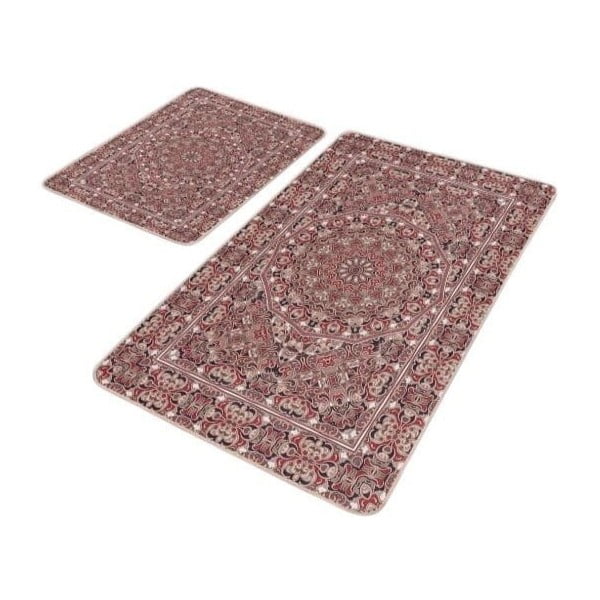 Barna bársony fürdőszobai kilépő szett 2 db-os 60x100 cm – Mila Home