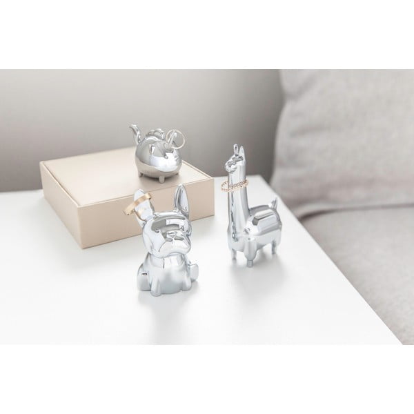 Zoola Lama ezüstszínű gyűrűtartó állvány - Umbra-image-1