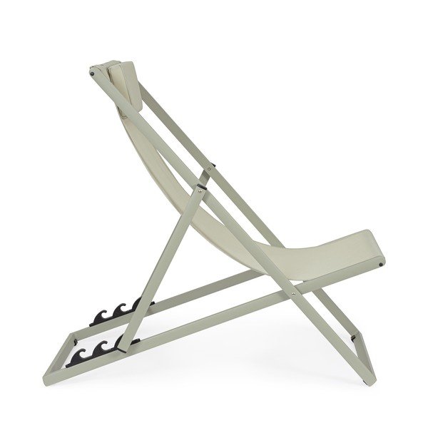 Szürkésbarna fém kerti napozóágy Taylor – Bizzotto-image-2