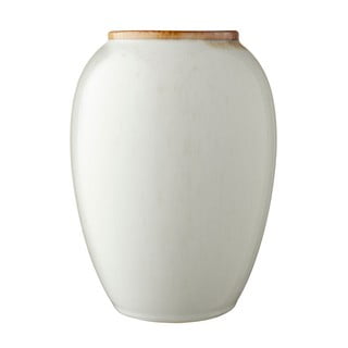 Basics Cream krémszínű agyagkerámia váza, magasság 20 cm - Bitz