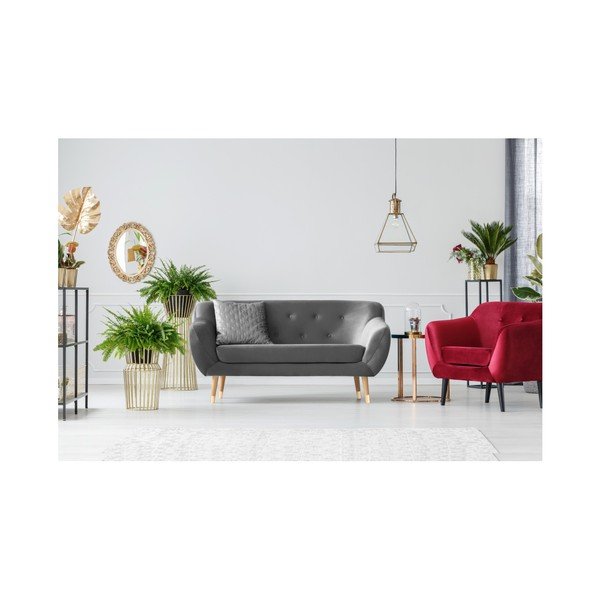 Amelie szürke kétszemélyes kanapé - Mazzini Sofas-image-4