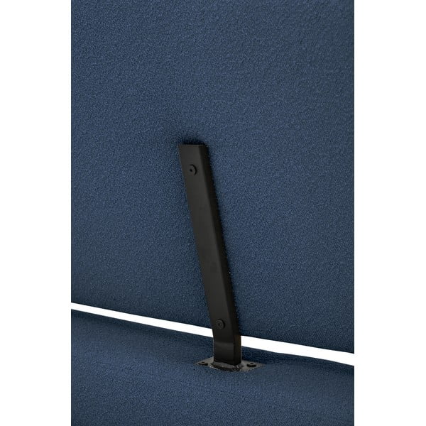 Sötétkék kárpitozott franciaágy ágyráccsal 140x200 cm Odette – Scandic-image-1