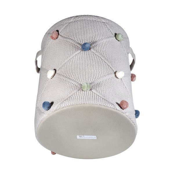 Világosbarna textil játéktároló kosár ø 30x35 cm Taupe – Kindsgut-image-2