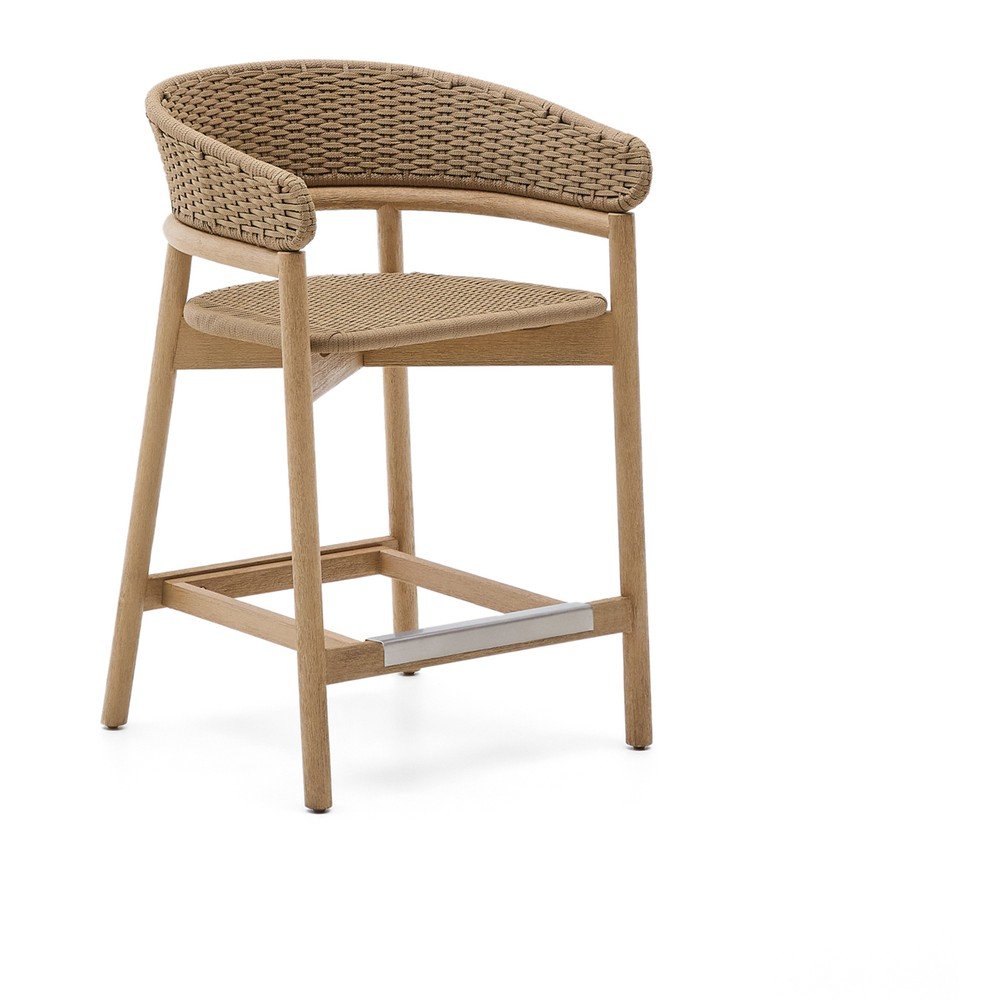 Natúr színű tömörfa kerti bárszék Arinella Kave Home