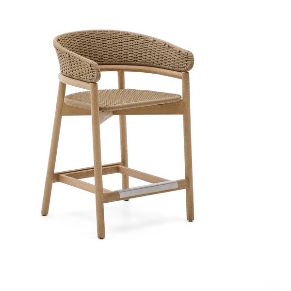 Natúr színű tömörfa kerti bárszék Arinella – Kave Home