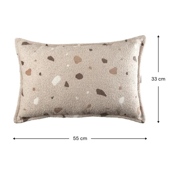 Világosbarna buklé-zsenília párna gyerek kanapéhoz Terrazzo Bolster – Wigiwama-image-2