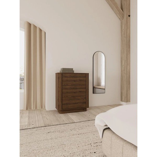 Sötét natúr színű komód tölgyfa dekorral 90x107x40 cm Atmore – Actona-image-1
