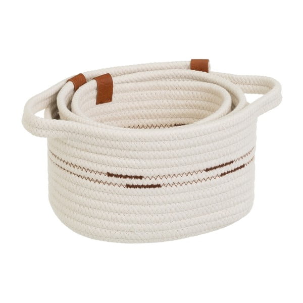 Textil tárolókosár szett 3 db-os 30x18x14 cm – Casa Selección-image-1