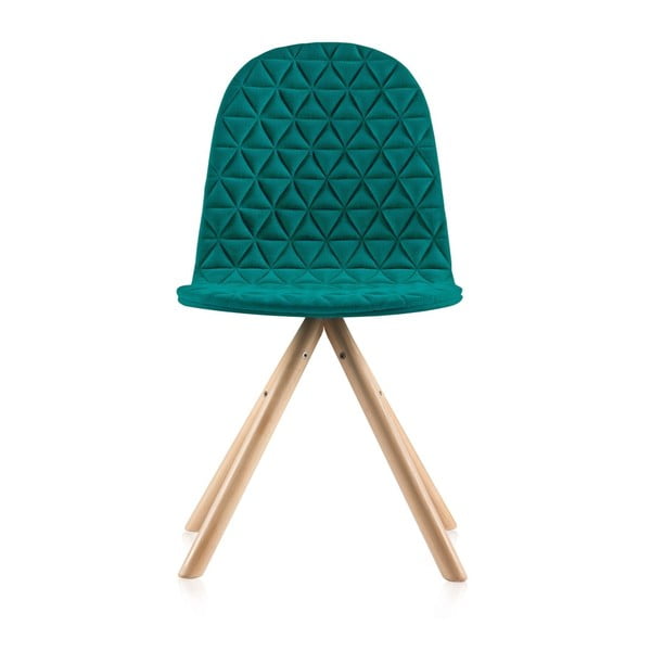 Mannequin Triagle türkizkék szék natúr lábakkal - Iker