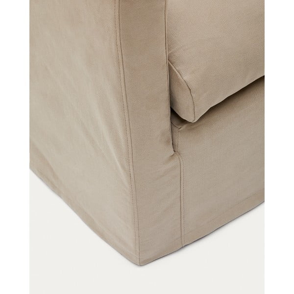 Bézs fotel huzat 92 cm Nora – Kave Home-image-3