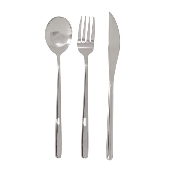 Ezüstszínű rozsdamentes acél evőeszköz készlet  6 db-os Mimo – Premier Housewares-image-2