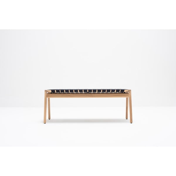 Fekete-natúr színű pad Klupa - Gazzda-image-4