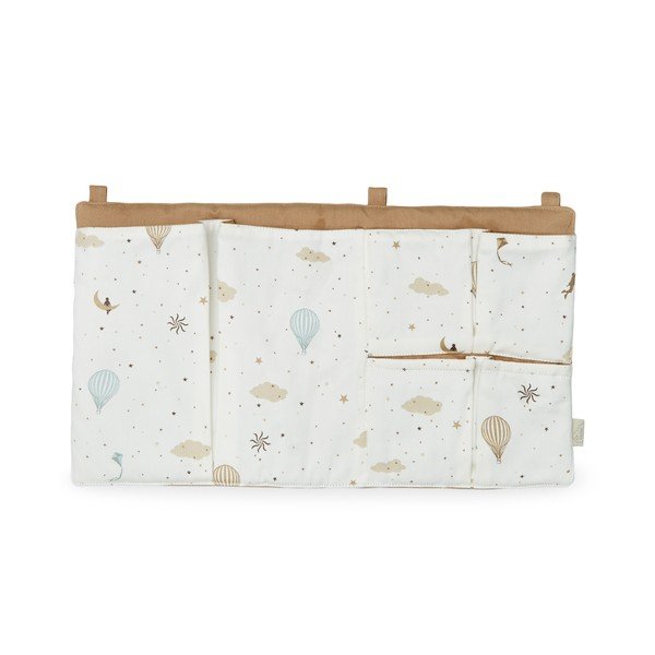 Elefántcsont színű bio pamut zsebes tároló kiságyra 42 cm Dreamland – Cam Cam Copenhagen