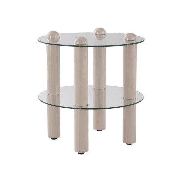 Üveg kerek tárolóasztal ø 48 cm Egan – Jotex