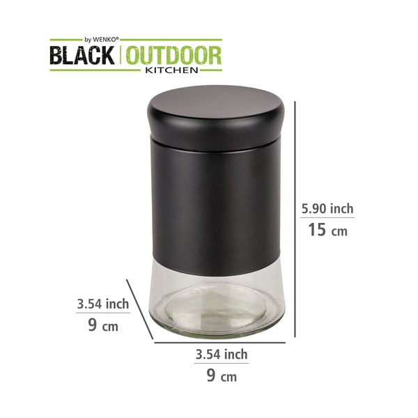 Élelmiszertartó üveg doboz Black Outdoor Kitchen Boga – Wenko-image-3