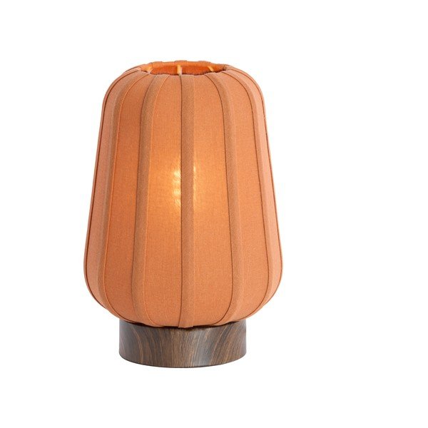 Terrakotta színű fém asztali lámpa textil búrával (magasság 29 cm) Bibia – Light & Living-image-2