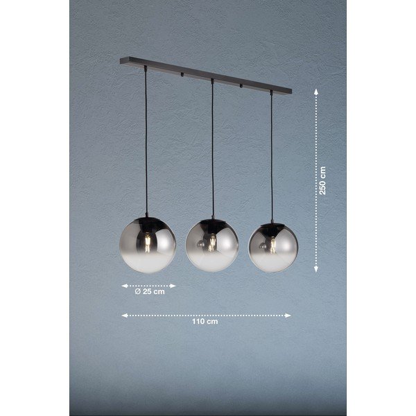 Fekete függőlámpa Mirror – Fischer & Honsel-image-2