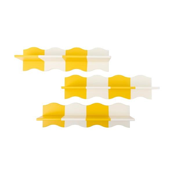 Sárga-fehér gyerek polc 80 cm Bubbi – Bloomingville Mini-image-4