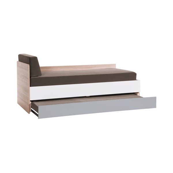 Evolve egyszemélyes ágy fehér és szürke elemekkel, 90 x 200 cm - Vox-image-2